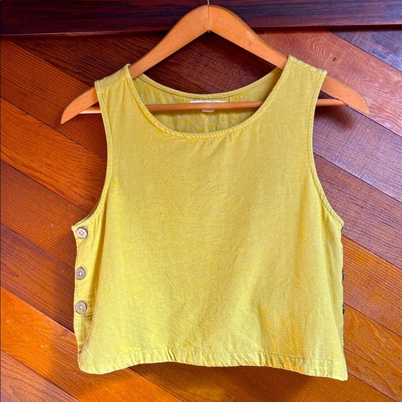 O’Niell Linen Blend Open Back Crop Top, M - Picture 1 of 7